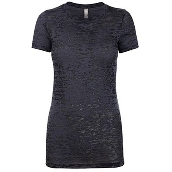 🌷NEW Next Level Ladies Black Burnout Tee - Picture 1 of 3